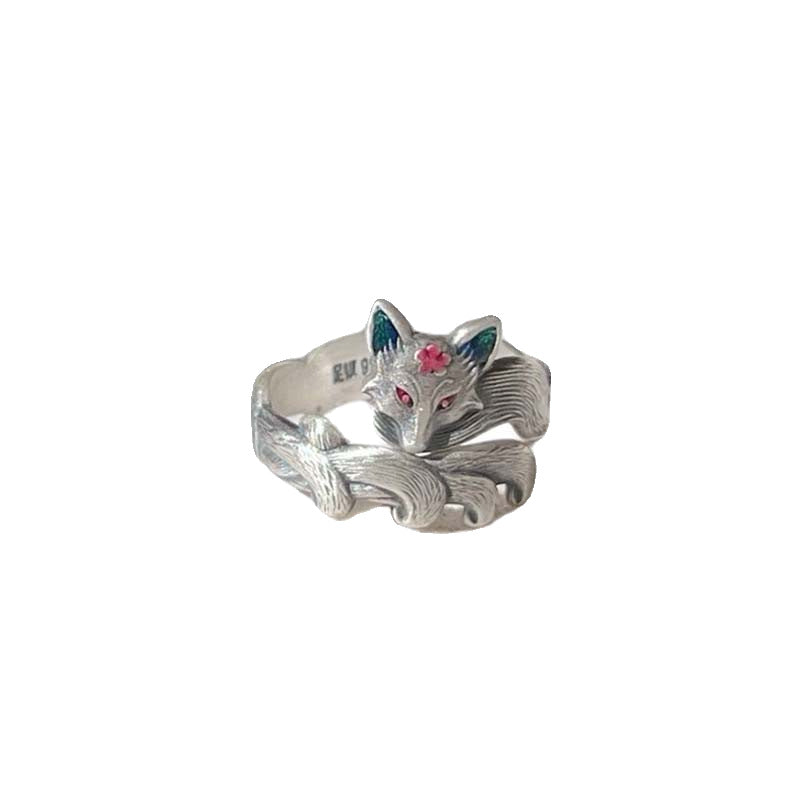 Nine-Tailed Fox Love Charm Ring - detail view