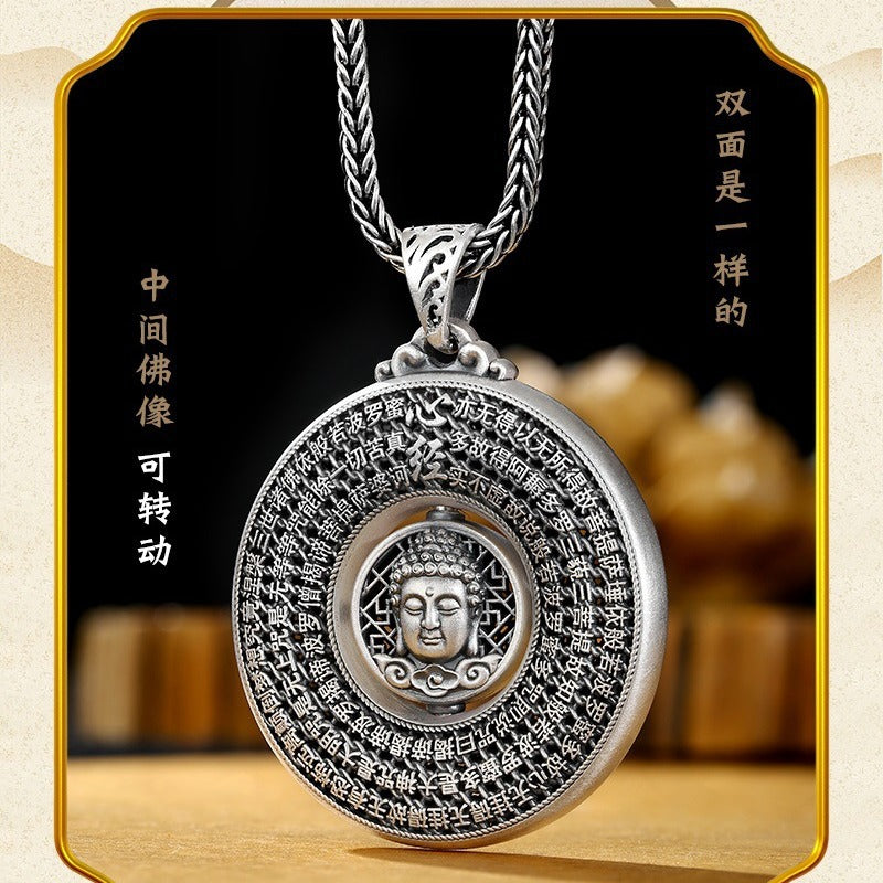 Buddha Head Heart Sutra Peace Buckle Pendant product image