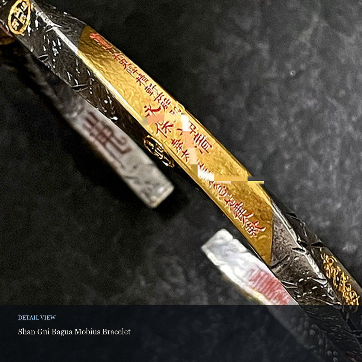 Shan Gui Bagua Mobius Bracelet detail view