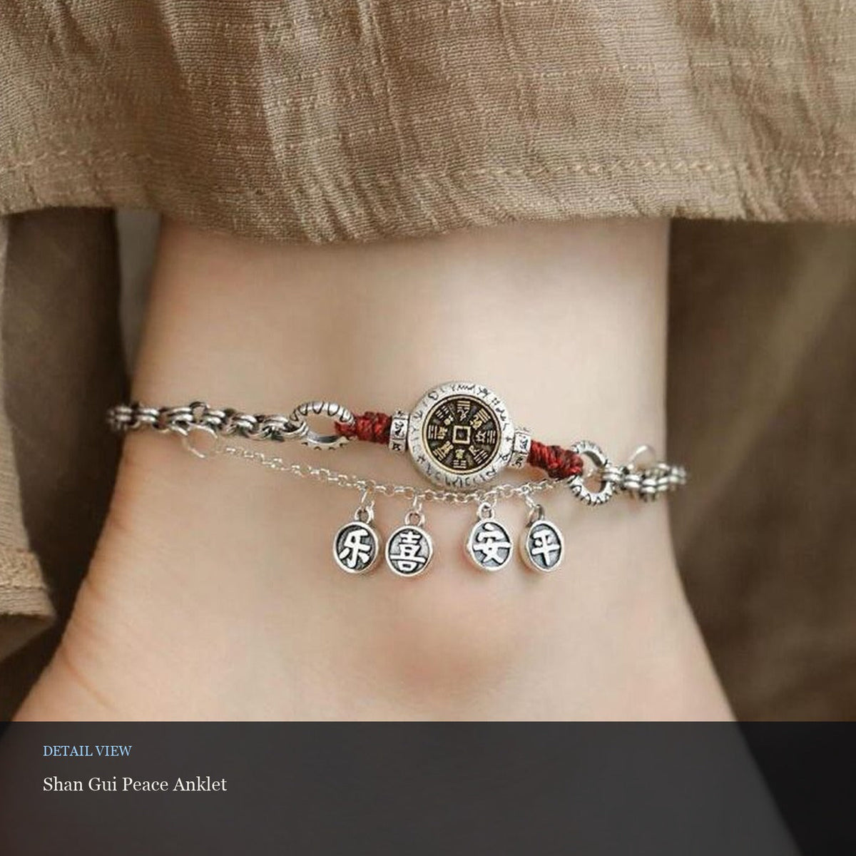 Shan Gui Peace Anklet detail view
